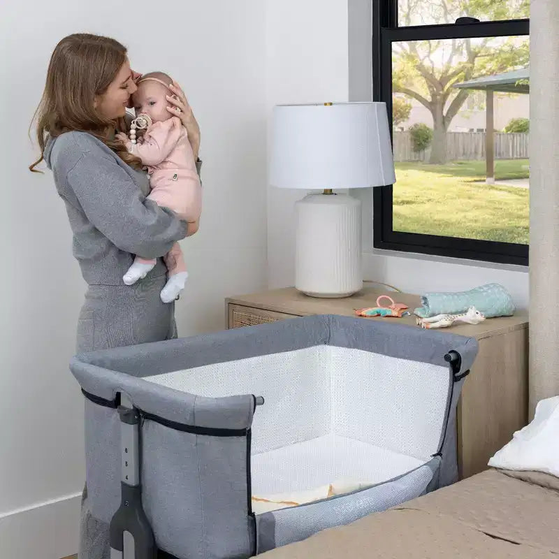 Culla portatile 3-in-1 per neonati - Altezza regolabile, Culla rimovibile, Lettino co-sleeping per neonati e bambini piccoli