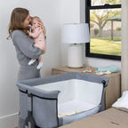 Culla portatile 3-in-1 per neonati - Altezza regolabile, Culla rimovibile, Lettino co-sleeping per neonati e bambini piccoli