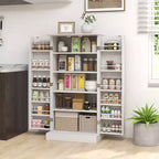 Dispensa da cucina da 120 cm con ante, ripiani regolabili e dispositivi anti-ribaltamento