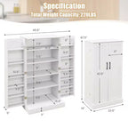Dispensa da cucina da 120 cm con ante, ripiani regolabili e dispositivi anti-ribaltamento