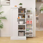 Dispensa da cucina da 120 cm con ante, ripiani regolabili e dispositivi anti-ribaltamento