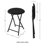 Sgabello pieghevole senza schienale da 45,7 cm con capacità di 102 kg