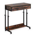 Lantine Portable Desk with Drawers, Mobile Laptop Desk with Wheels, Small Standing Desk for Home Office