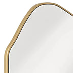 Specchio da parete ad arco con cornice dorata e vetro smussato, 26 x 40 pollici