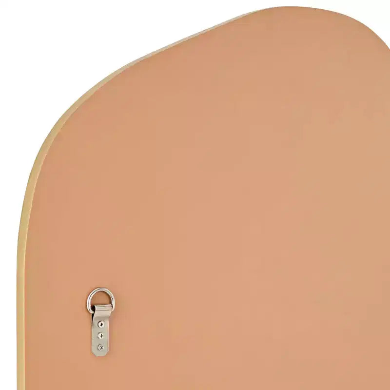 Specchio da parete ad arco con cornice dorata e vetro smussato, 26 x 40 pollici