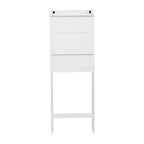 Mobiletto da bagno sopra il WC in stile rustico con ante a chiusura magnetica, ripiano regolabile e ripiano inferiore aperto