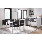 Set di 2 sedie da pranzo con schienale alto