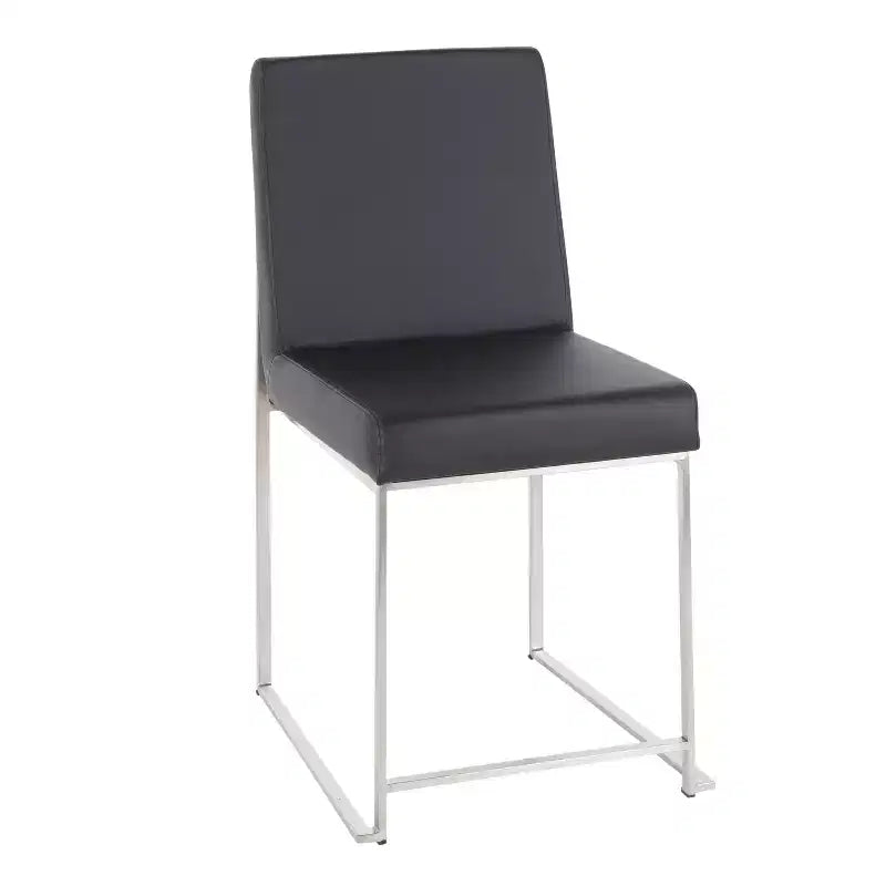 Set di 2 sedie da pranzo con schienale alto