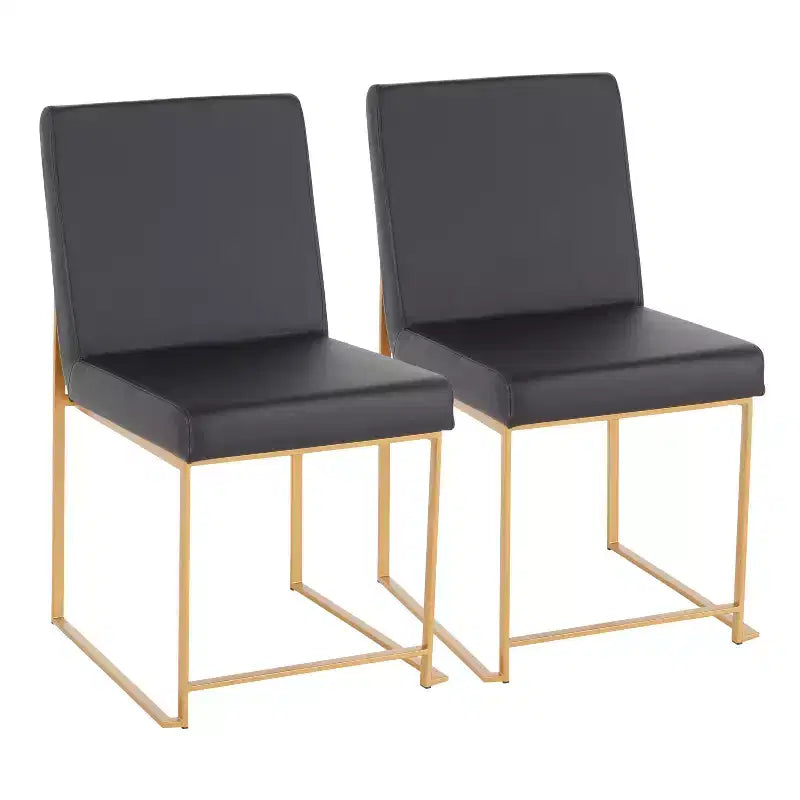 Set di 2 sedie da pranzo con schienale alto