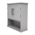 Emma and Oliver Wall Mounted Bathroom Medicine Cabinet Organizer with Adjustable In-Cabinet Shelf, Dual Magnetic Closure Doors, Bottom Open Display Shelf