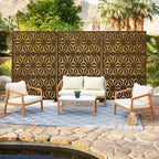 Schermo divisorio metallico per esterni Pannello decorativo autoportante per patio