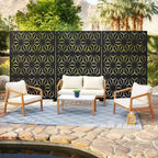 Schermo divisorio metallico per esterni Pannello decorativo autoportante per patio