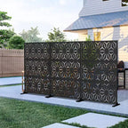 Schermo divisorio metallico per esterni Pannello decorativo autoportante per patio