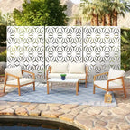 Schermo divisorio metallico per esterni Pannello decorativo autoportante per patio