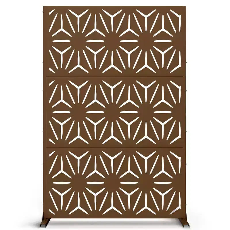 Schermo divisorio metallico per esterni Pannello decorativo autoportante per patio