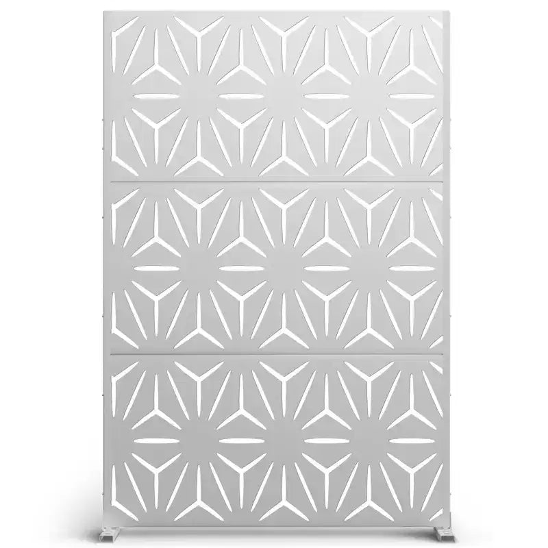 Schermo divisorio metallico per esterni Pannello decorativo autoportante per patio