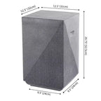 Tavolino d'appoggio quadrato da 20,75" per interni/esterni con finitura in terrazzo