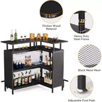 Mobile bar a L a 2 ripiani
