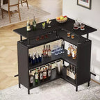 Mobile bar a L a 2 ripiani