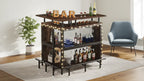 Mobile bar a L a 2 ripiani