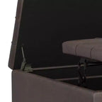 Pouf-contenitore da salotto grande e quadrato