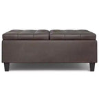 Pouf-contenitore da salotto grande e quadrato