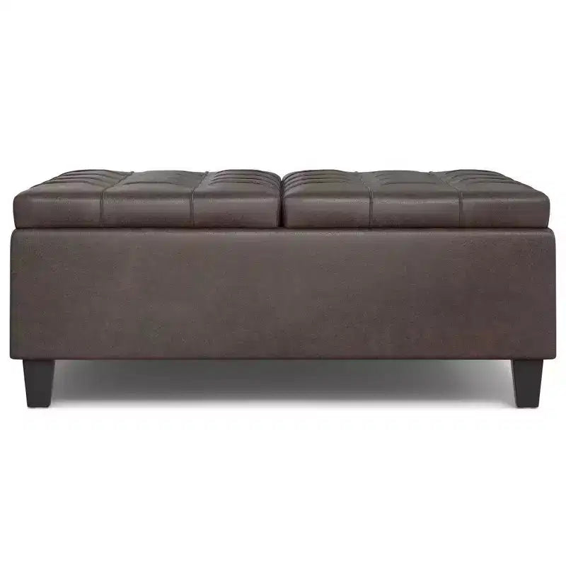 Pouf-contenitore da salotto grande e quadrato