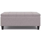 Pouf-contenitore da salotto grande e quadrato