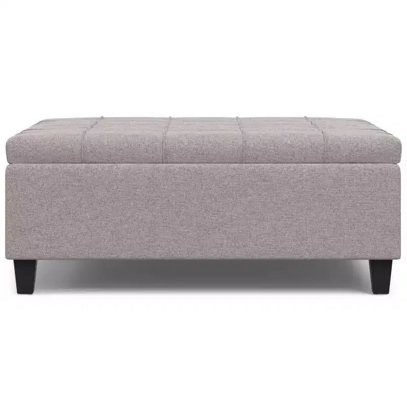 Pouf-contenitore da salotto grande e quadrato