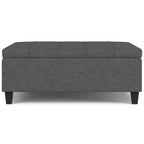 Pouf-contenitore da salotto grande e quadrato