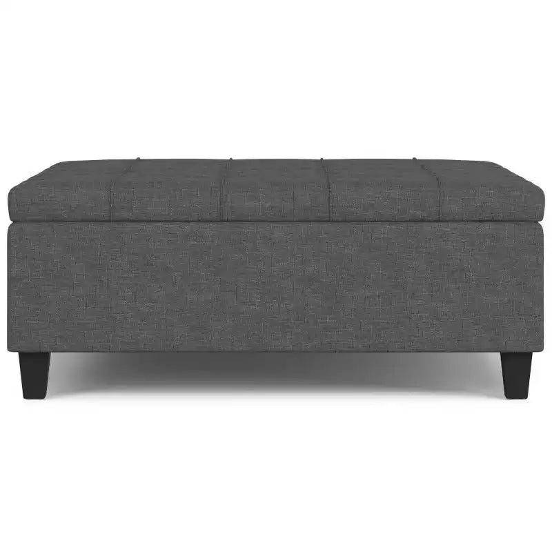 Pouf-contenitore da salotto grande e quadrato