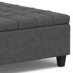 Pouf-contenitore da salotto grande e quadrato