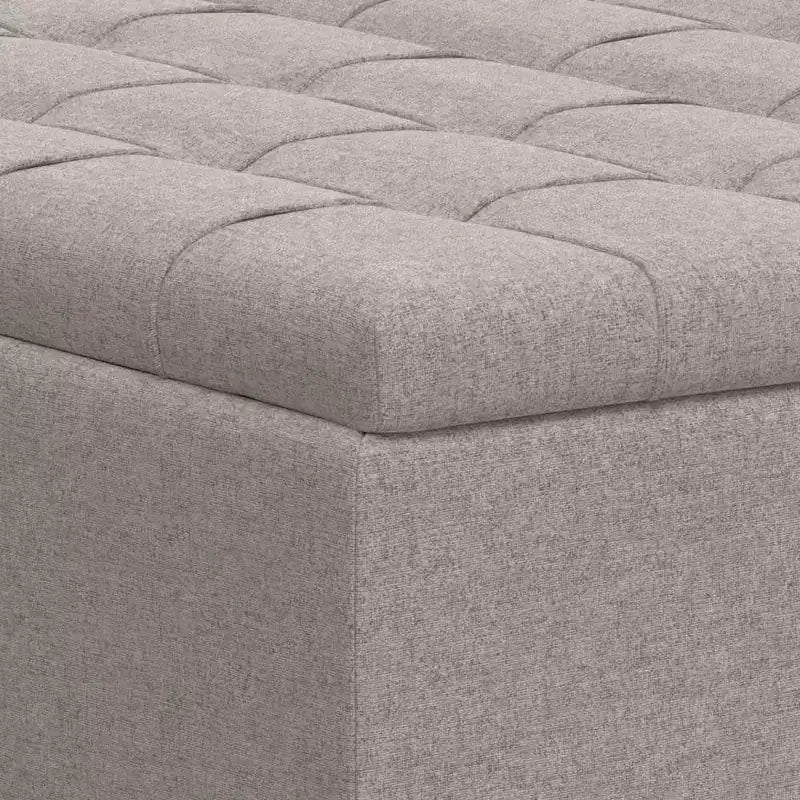 Pouf-contenitore da salotto grande e quadrato