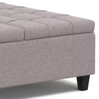Pouf-contenitore da salotto grande e quadrato