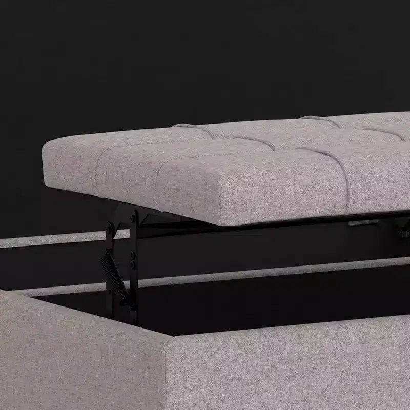 Pouf-contenitore da salotto grande e quadrato