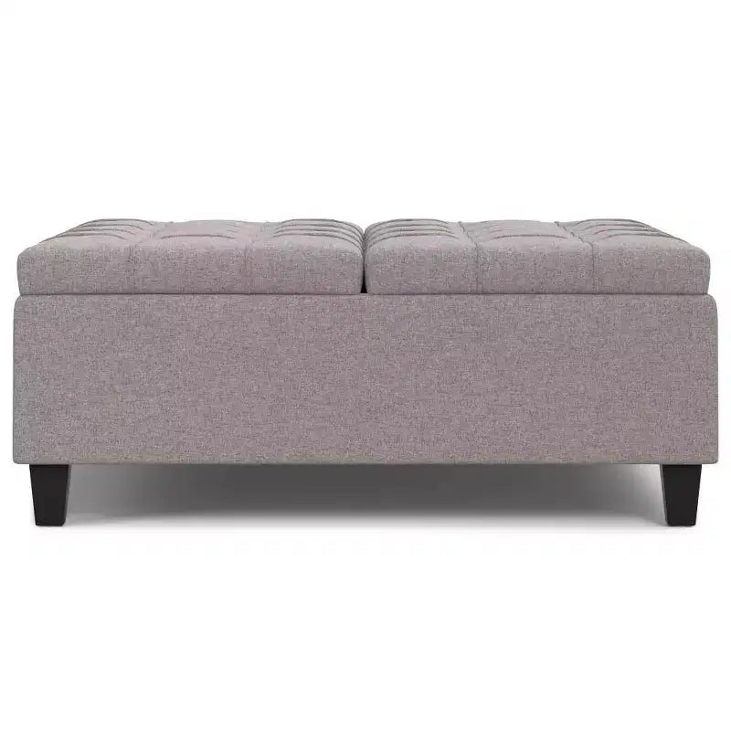 Pouf-contenitore da salotto grande e quadrato