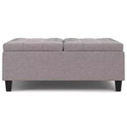 Pouf-contenitore da salotto grande e quadrato