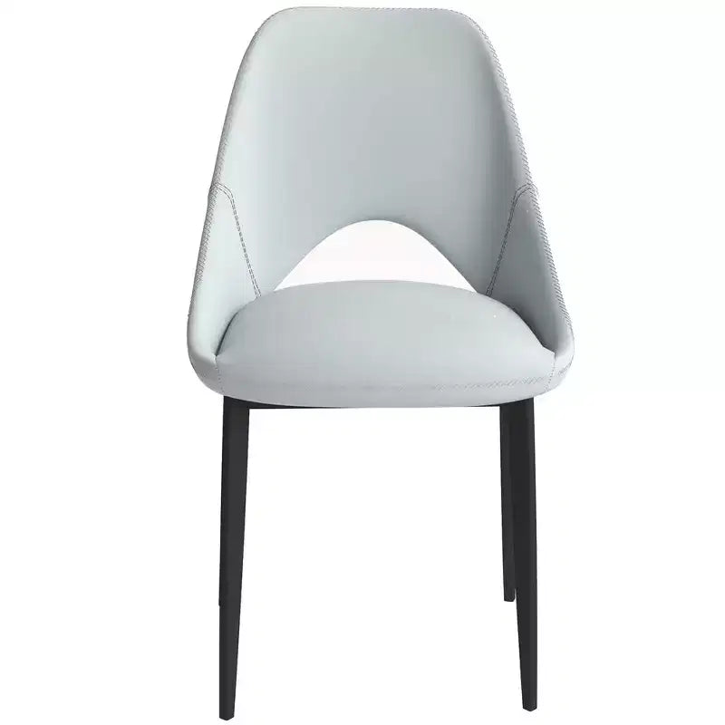 Sedia da pranzo moderna imbottita con gambe in metallo