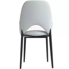 Sedia da pranzo moderna imbottita con gambe in metallo