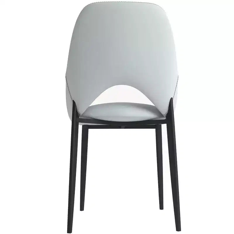 Sedia da pranzo moderna imbottita con gambe in metallo