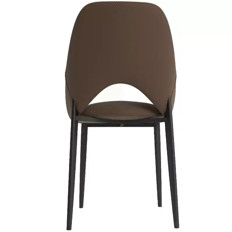 Sedia da pranzo moderna imbottita con gambe in metallo
