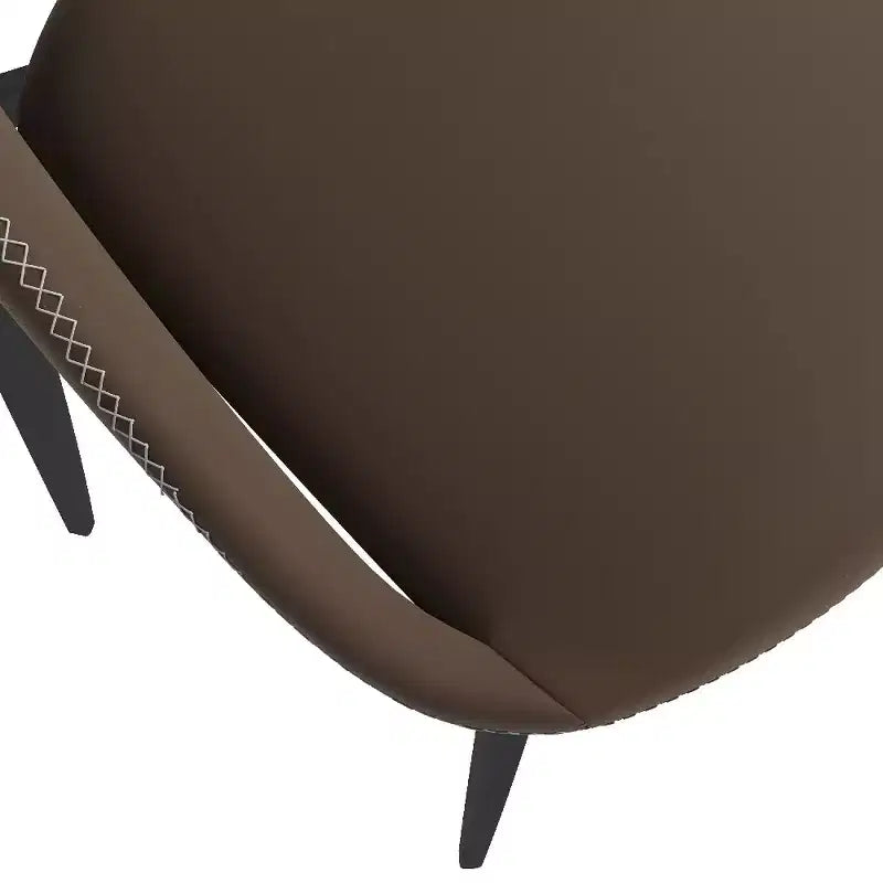 Sedia da pranzo moderna imbottita con gambe in metallo