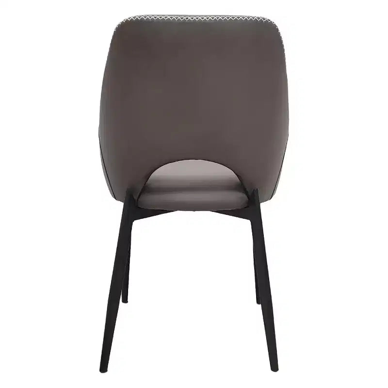 Sedia da pranzo moderna imbottita con gambe in metallo