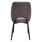 Sedia da pranzo moderna imbottita con gambe in metallo