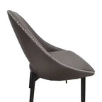 Sedia da pranzo moderna imbottita con gambe in metallo