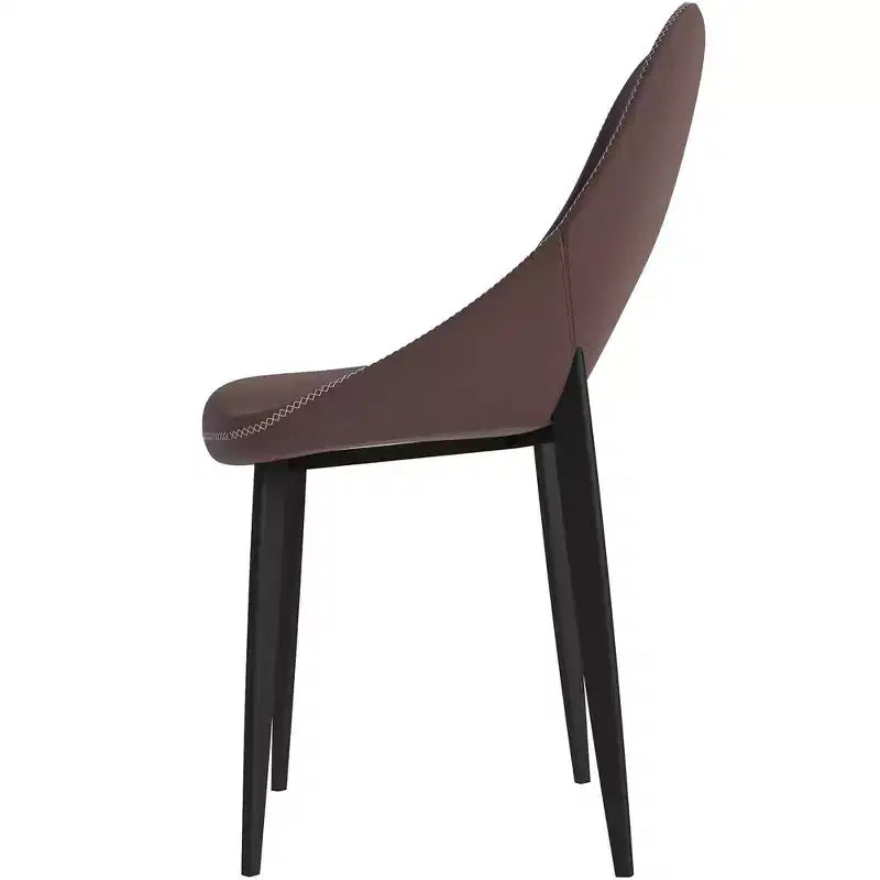 Sedia da pranzo moderna imbottita con gambe in metallo