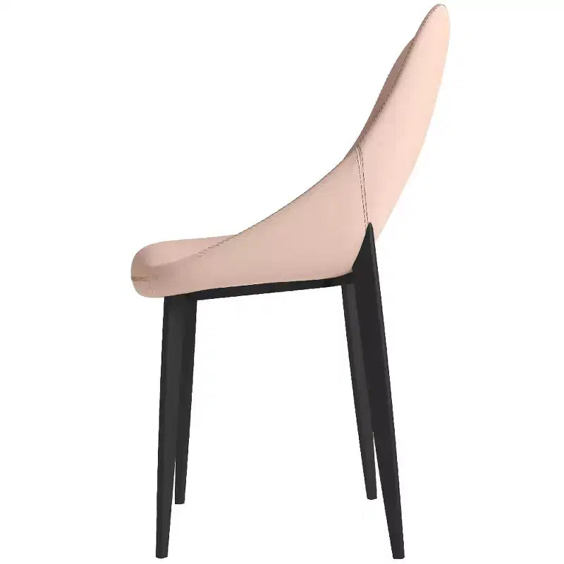 Sedia da pranzo moderna imbottita con gambe in metallo