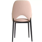 Sedia da pranzo moderna imbottita con gambe in metallo