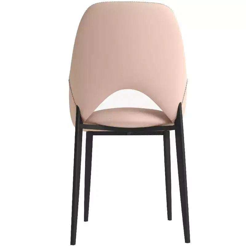 Sedia da pranzo moderna imbottita con gambe in metallo