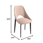 Sedia da pranzo moderna imbottita con gambe in metallo